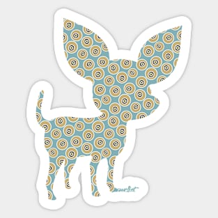 Bubble chihuahua profile silhouette Sticker